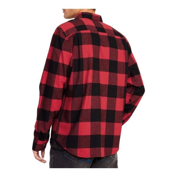 Old Navy Double-Brushed Flannel Shirt 100% Cotton Red Buffalo Check Men's XXL 2X - Picture 7 of 12